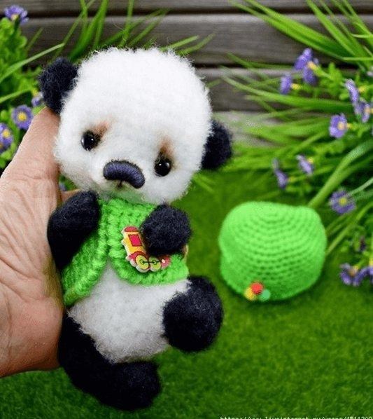 Панда вязаная крючком